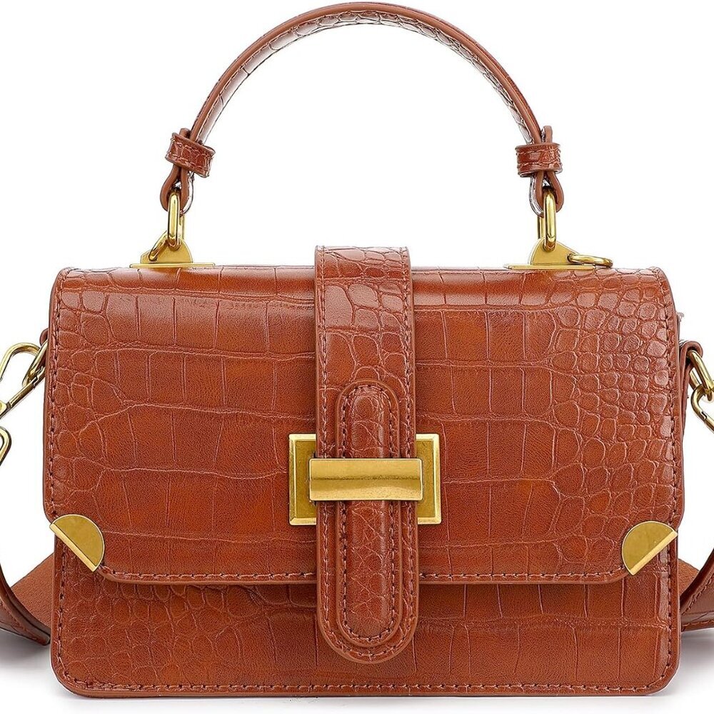 Women's Small Classy Crossbody Purse Top Handle Handbags Leather Satchel Bags fo